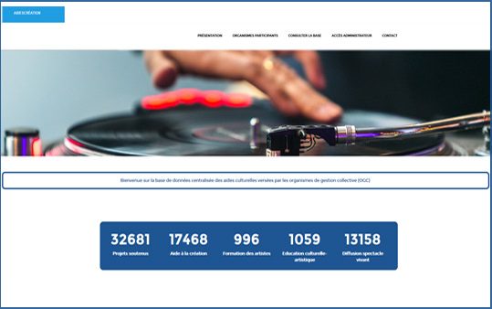 Lancement public de la base de données sur les Aides à la Création des organismes de gestion collective français